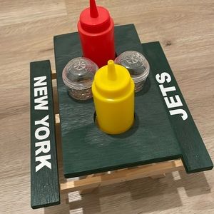 New York Jets Picnic Table Ketchup mustard salt pepper holder